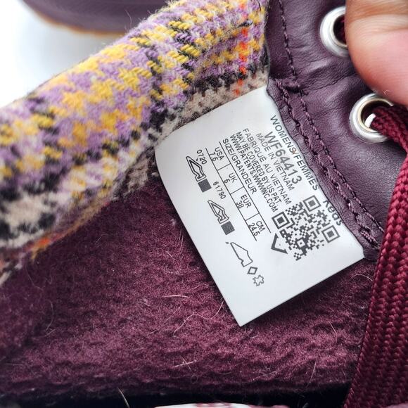 Keds Scout Fabric Lined Waxed Rain Ankle Bootie Burgundy Sneakers Size 7.5 S0048 - Picture 12 of 13